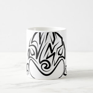 Zwart-witte tribale orca koffiemok