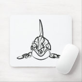 Zwart-witte tribale orca muismat (Met muis)