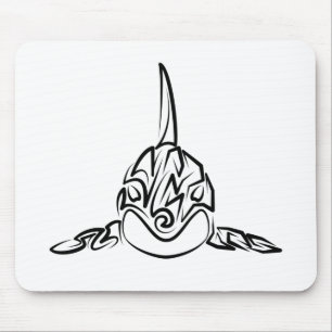 Zwart-witte tribale orca muismat