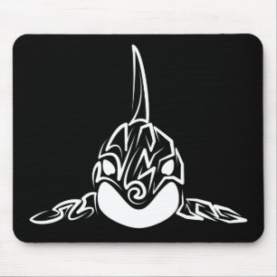 Zwart-witte tribale orca muismat