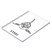 Zwart-witte tribale orca notitieboek (Linkerzijde)