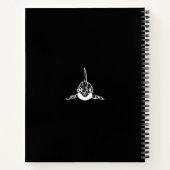 Zwart-witte tribale orca notitieboek (Achterkant)