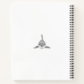 Zwart-witte tribale orca notitieboek (Achterkant)