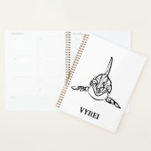 Zwart-witte tribale orca planner (Display)