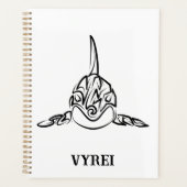 Zwart-witte tribale orca planner (Voorkant)