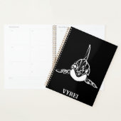 Zwart-witte tribale orca planner (Display)
