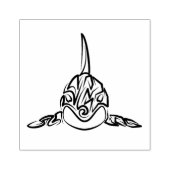 Zwart-witte tribale orca rubberstempel (Afrduk)