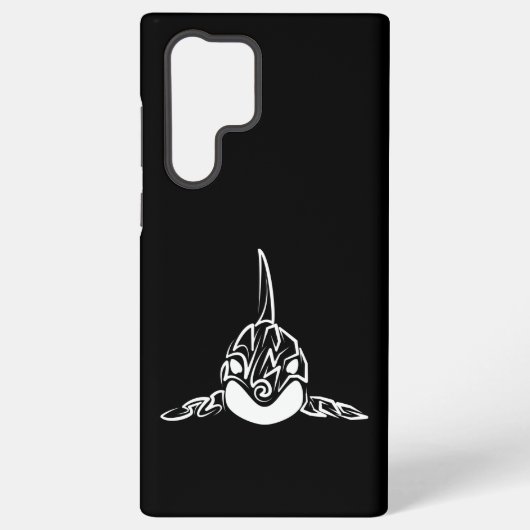 Zwart-witte tribale orca samsung galaxy hoesje (Achterkant)