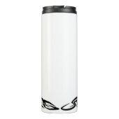 Zwart-witte tribale orca thermosbeker (Achterkant)