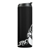 Zwart-witte tribale orca thermosbeker (Gedraaid links)