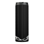 Zwart-witte tribale orca thermosbeker (Achterkant)