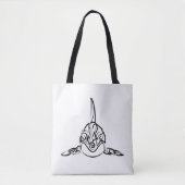Zwart-witte tribale orca tote bag (Voorkant)