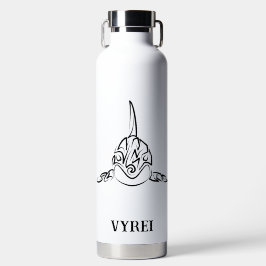 Zwart-witte tribale orca waterfles