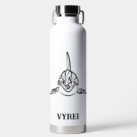 Zwart-witte tribale orca waterfles (Voorkant)