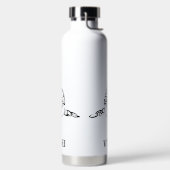 Zwart-witte tribale orca waterfles (Links)