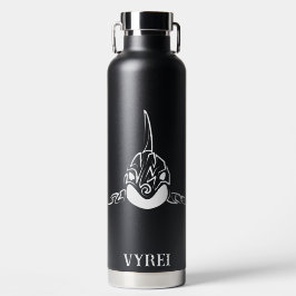 Zwart-witte tribale orca waterfles