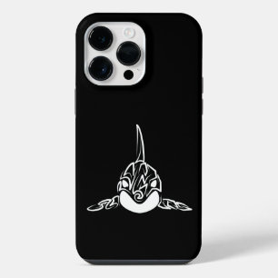 Zwart-witte tribale orka iPhone 14 pro max hoesje