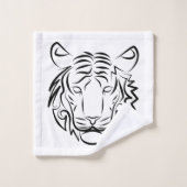 Zwart-witte tribale tijger bad handdoek (Wasdoekje)