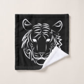 Zwart-witte tribale tijger bad handdoek (Wasdoekje)