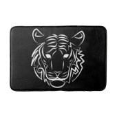 Zwart-witte tribale tijger badmat (Voorkant)