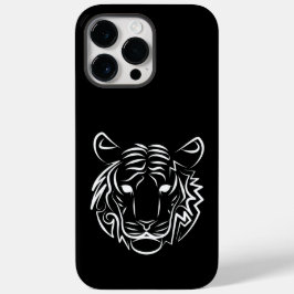 Zwart-witte tribale tijger Case-Mate iPhone 14 pro max hoesje