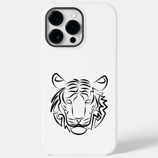 Zwart-Witte Tribale Tijger Case-Mate iPhone Case (Achterkant)