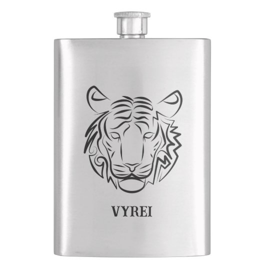 Zwart-witte tribale tijger flacon (Voorkant)