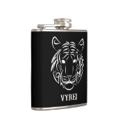 Zwart-witte tribale tijger heupfles (Rechts)