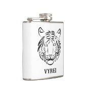 Zwart-witte tribale tijger heupfles (Rechts)