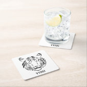 Zwart-witte tribale tijger kartonnen onderzetters (Insitu)