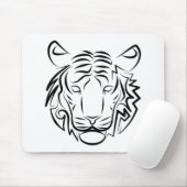 Zwart-witte tribale tijger muismat (Met muis)