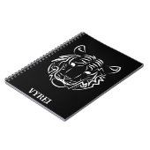 Zwart-witte tribale tijger notitieboek (Linkerzijde)