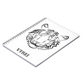 Zwart-witte tribale tijger notitieboek (Linkerzijde)