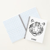 Zwart-witte tribale tijger notitieboek (Binnen)