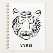 Zwart-witte tribale tijger planner (Voorkant)