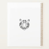 Zwart-witte tribale tijger planner (Achterkant)