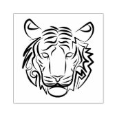 Zwart-witte tribale tijger rubberstempel (Afrduk)