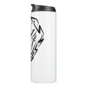 Zwart-witte tribale tijger thermosbeker (Geroteerd rechts)