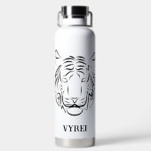 Zwart-witte tribale tijger waterfles (Achterkant)