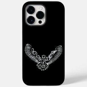 Zwart-witte tribale vliegende hond Case-Mate iPhone 14 pro max hoesje