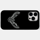 Zwart-witte tribale vliegende hond Case-Mate iPhone case (Achterkant (horizontaal))