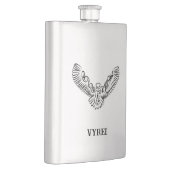 Zwart-witte tribale vliegende hond flacon (Rechts)