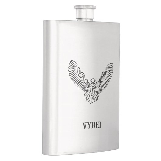 Zwart-witte tribale vliegende hond flacon (Rechts)