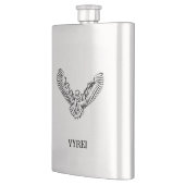 Zwart-witte tribale vliegende hond flacon (Links)