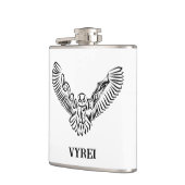 Zwart-witte tribale vliegende hond heupfles (Links)