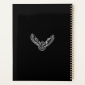 Zwart-witte tribale vliegende hond planner (Achterkant)