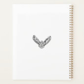 Zwart-witte tribale vliegende hond planner (Achterkant)