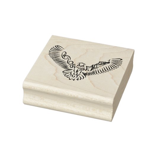 Zwart-witte tribale vliegende hond rubberstempel (Stempel)