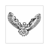 Zwart-witte tribale vliegende hond rubberstempel (Afrduk)