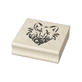 Zwart-witte tribale Wolf Rubberstempel (Stempel)